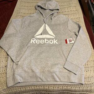 Reebok Men's Classic Delta Logo Hoodie Size 2XL Relaxed Fit Grey Heather ,W Tags